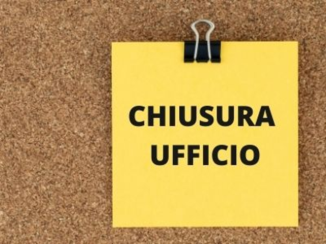 CHIUSURA UFFICIO RAGIONERIA