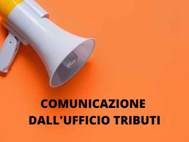 COMUNICAZIONE DALL'UFFICIO TRIBUTI